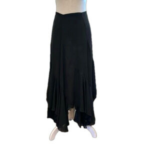 Studio by Liz Claiborne Sz 14 black gauzy butterfly skirt with side zip